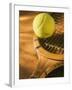 Tennis Ball and Wood Racket-Tom Grill-Framed Photographic Print