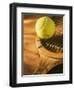 Tennis Ball and Wood Racket-Tom Grill-Framed Photographic Print