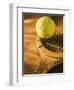 Tennis Ball and Wood Racket-Tom Grill-Framed Photographic Print