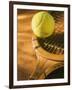 Tennis Ball and Wood Racket-Tom Grill-Framed Photographic Print