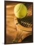 Tennis Ball and Wood Racket-Tom Grill-Framed Photographic Print