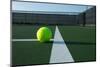 Tennis Ball close up with Court Lines-33ft-Mounted Photographic Print