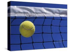 Tennis Ball Hitting Net-null-Stretched Canvas