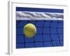 Tennis Ball Hitting Net-null-Framed Photographic Print