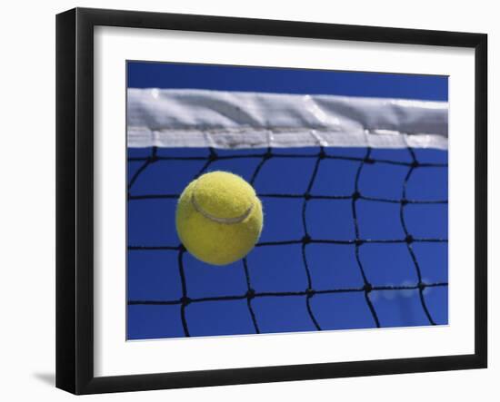 Tennis Ball Hitting Net-null-Framed Photographic Print