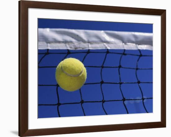 Tennis Ball Hitting Net-null-Framed Photographic Print