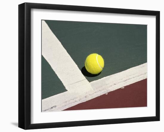 Tennis Ball on a Court-null-Framed Premium Photographic Print