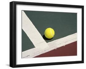 Tennis Ball on a Court-null-Framed Premium Photographic Print