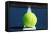 Tennis Ball on a Modern Blue Court-33ft-Framed Stretched Canvas