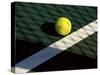 Tennis Ball on Court with Shadows-null-Stretched Canvas