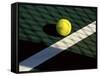 Tennis Ball on Court with Shadows-null-Framed Stretched Canvas