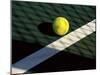 Tennis Ball on Court with Shadows-null-Mounted Photographic Print