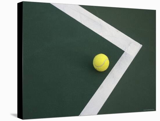 Tennis Ball on Court-null-Stretched Canvas