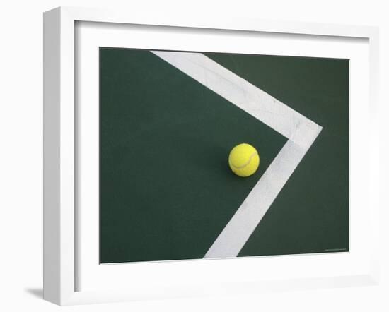 Tennis Ball on Court-null-Framed Photographic Print