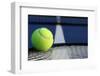 Tennis Ball on Racket Strings-33ft-Framed Photographic Print