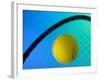 Tennis Ball on Racquet-null-Framed Photographic Print