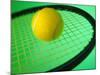 Tennis Ball on Racquet-null-Mounted Photographic Print