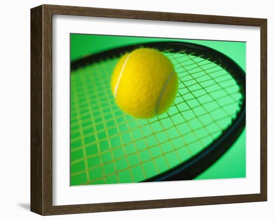 Tennis Ball on Racquet-null-Framed Photographic Print