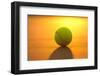 Tennis Ball on the Court close up at Sunset-33ft-Framed Photographic Print