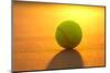 Tennis Ball on the Court close up at Sunset-33ft-Mounted Photographic Print