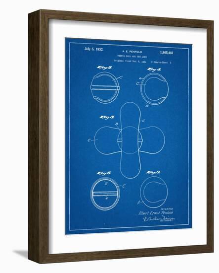 Tennis Ball Patent-null-Framed Art Print