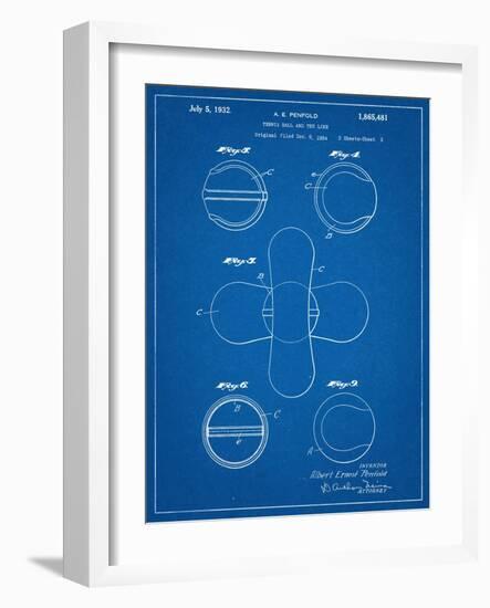 Tennis Ball Patent-null-Framed Art Print