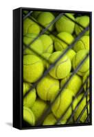 Tennis Balls at the Mediolanum Tennis in Milan-null-Framed Stretched Canvas