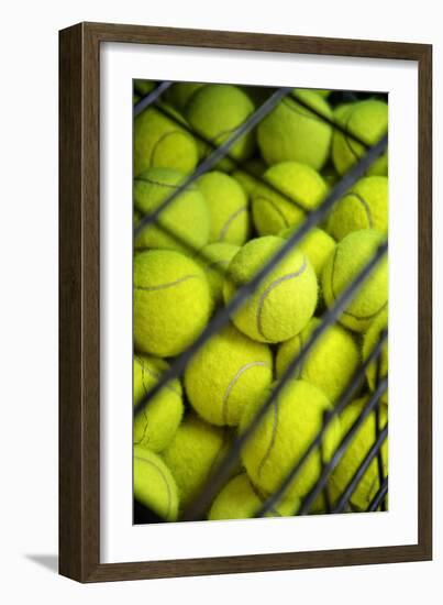 Tennis Balls at the Mediolanum Tennis in Milan-null-Framed Photographic Print