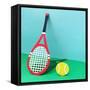 Tennis Bridgeman-Isobel Barber-Framed Stretched Canvas