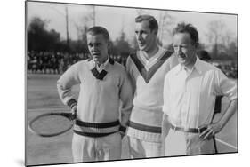 Tennis Champions Vincent Richards, Bill Tilden, and Bill Johnston in the 1920s-null-Mounted Photo