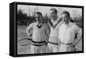 Tennis Champions Vincent Richards, Bill Tilden, and Bill Johnston in the 1920s-null-Framed Stretched Canvas