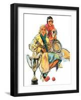 "Tennis Champs,"August 22, 1931-Alan Foster-Framed Giclee Print