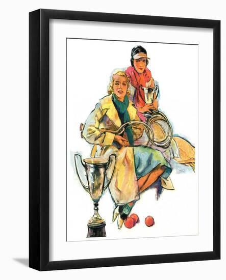 "Tennis Champs,"August 22, 1931-Alan Foster-Framed Giclee Print