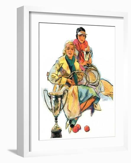 "Tennis Champs,"August 22, 1931-Alan Foster-Framed Giclee Print