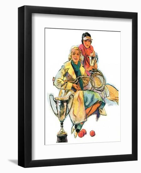 "Tennis Champs,"August 22, 1931-Alan Foster-Framed Giclee Print