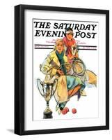 "Tennis Champs," Saturday Evening Post Cover, August 22, 1931-Alan Foster-Framed Giclee Print
