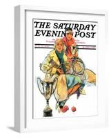 "Tennis Champs," Saturday Evening Post Cover, August 22, 1931-Alan Foster-Framed Giclee Print