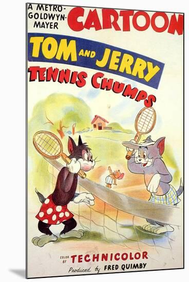 Tennis Chumps, 1949-null-Mounted Art Print