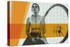 Tennis collage-null-Stretched Canvas