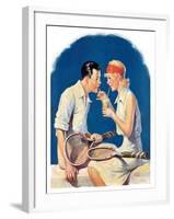 "Tennis Couple,"June 21, 1930-James C. McKell-Framed Giclee Print