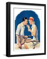 "Tennis Couple,"June 21, 1930-James C. McKell-Framed Giclee Print