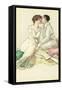 Tennis Couple Kissing-null-Framed Stretched Canvas