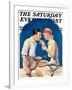 "Tennis Couple," Saturday Evening Post Cover, June 21, 1930-James C. McKell-Framed Giclee Print