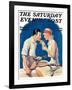 "Tennis Couple," Saturday Evening Post Cover, June 21, 1930-James C. McKell-Framed Giclee Print