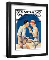 "Tennis Couple," Saturday Evening Post Cover, June 21, 1930-James C. McKell-Framed Giclee Print