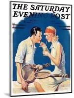 "Tennis Couple," Saturday Evening Post Cover, June 21, 1930-James C. McKell-Mounted Giclee Print