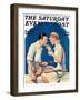 "Tennis Couple," Saturday Evening Post Cover, June 21, 1930-James C. McKell-Framed Giclee Print