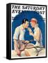"Tennis Couple," Saturday Evening Post Cover, June 21, 1930-James C. McKell-Framed Stretched Canvas
