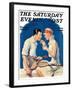 "Tennis Couple," Saturday Evening Post Cover, June 21, 1930-James C. McKell-Framed Giclee Print