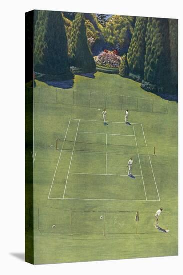 Tennis from Above-null-Stretched Canvas